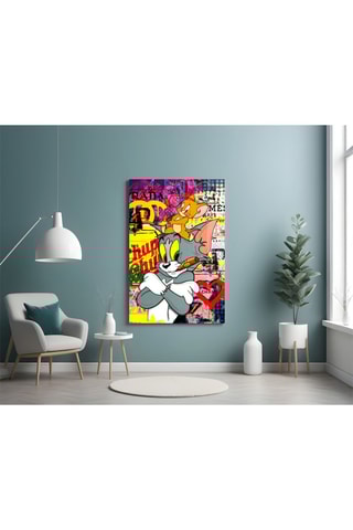 Tableau en verre trempé Tom & Jerry 