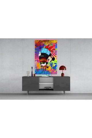 Tableau en verre trempé Mickey Disney In the World of Brands 