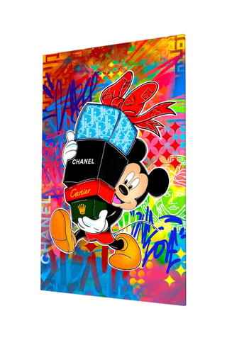 Tableau en verre trempé Mickey Disney In the World of Brands 