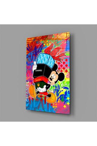 Tableau en verre trempé Mickey Disney In the World of Brands 