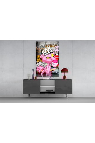 Tableau en verre trempé The Pink Panther 