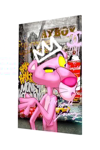 Tableau en verre trempé The Pink Panther 