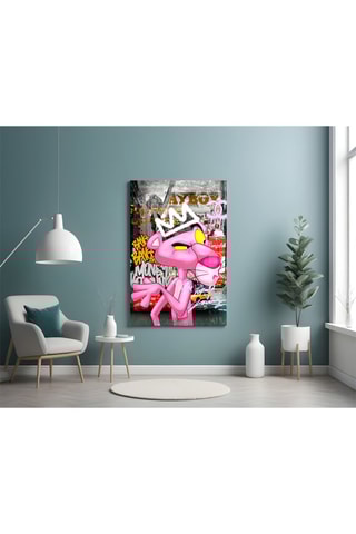 Tableau en verre trempé The Pink Panther 