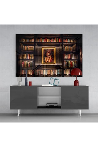 Tableau en verre trempé Bibliothèque