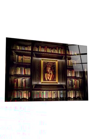 Tableau en verre trempé Bibliothèque