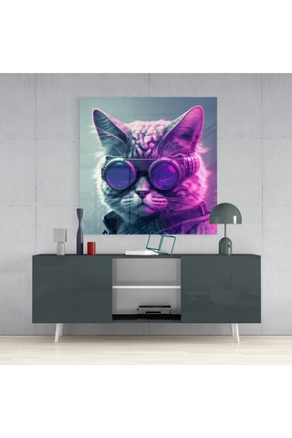 Tableau en verre trempé Cat