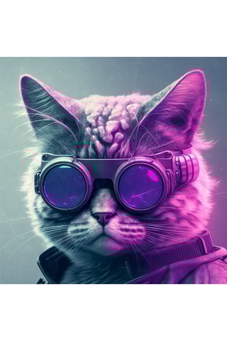 Tableau en verre trempé Cat