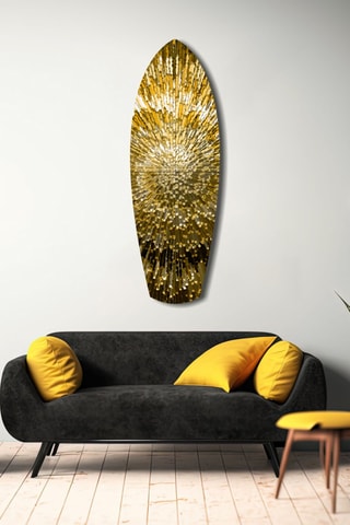 Décoration murale en verre trempé Golden Helix - Jaune