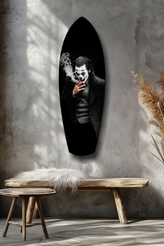 Décoration murale en verre trempé Joker DC Comics - Noir et blanc
