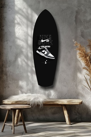 Décoration murale en verre trempé Sneakers - Noir et blanc