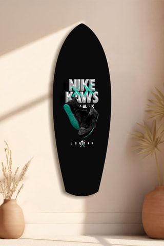 Décoration murale en verre trempé Sneakers - Noir et blanc