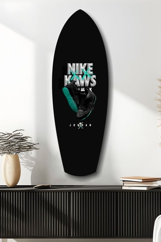 Décoration murale en verre trempé Sneakers - Noir et blanc