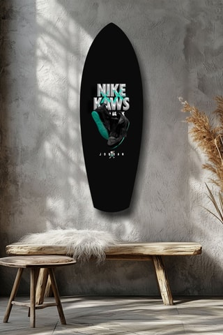 Décoration murale en verre trempé Sneakers - Noir et blanc