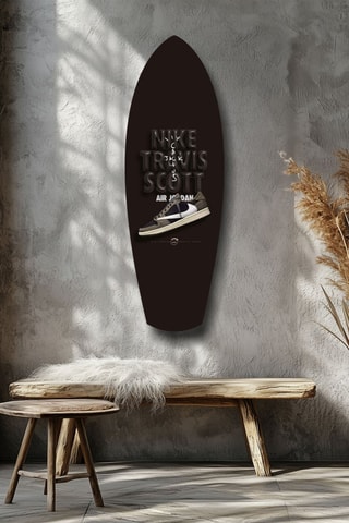 Décoration murale en verre trempé Sneakers - Noir et blanc