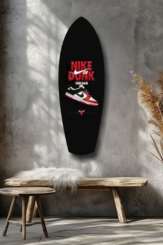 Décoration murale en verre trempé Sneakers - Noir et blanc