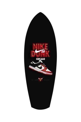 Décoration murale en verre trempé Sneakers - Noir et blanc