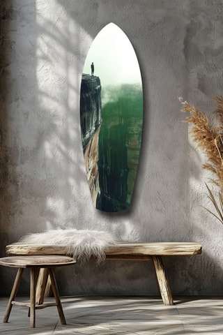 Décoration murale en verre trempé Solitude - Vert foncé