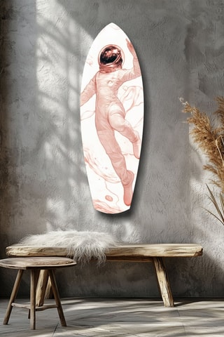 Décoration murale en verre trempé Astronaut in the Ocean - Rose