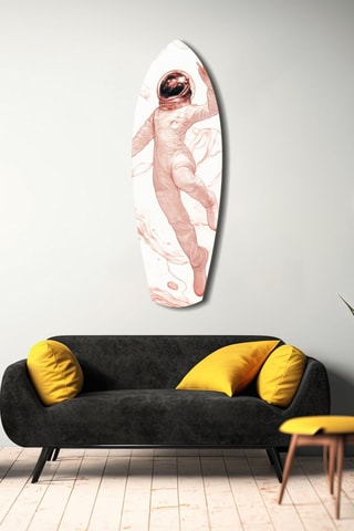 Décoration murale en verre trempé Astronaut in the Ocean - Rose