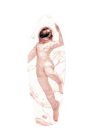 Décoration murale en verre trempé Astronaut in the Ocean - Rose