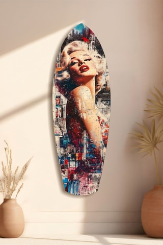 Décoration murale en verre trempé Marilyn Monroe Vintage Dreams - Multicolor