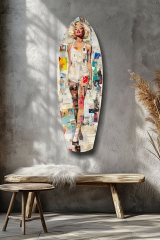 Décoration murale en verre trempé Marilyn in Vintage - Blanc