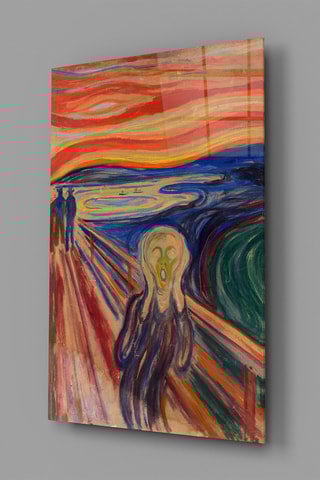 Tableau en verre trempé "Le Cri"- Edouard Munch - Reproduction