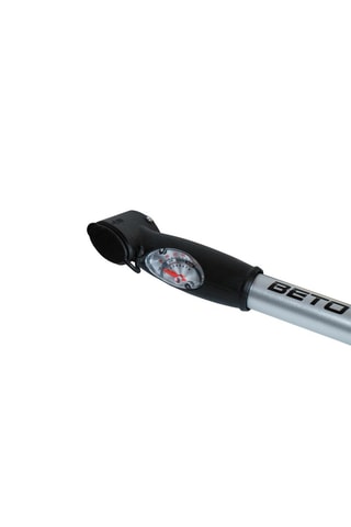 Bomba telescópica com manómetro - Preto e prateado