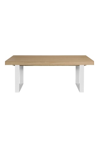 Table extensible Brixton - Imitation bois et blanc