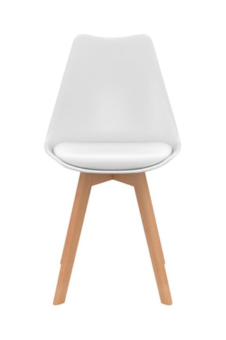 6 chaises Nordia - Naturel et blanc