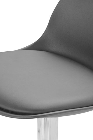 2 tabourets de bar Karl  - Gris - 63 à 84 cm