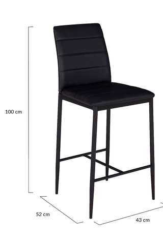 2 tabourets de bar Regilux - 43 x 100 x 52 cm