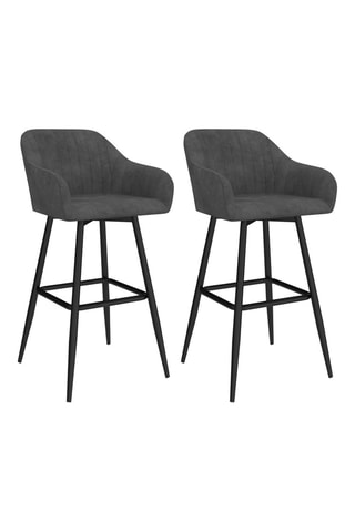 2 tabourets de bar Ariana - Gris foncé