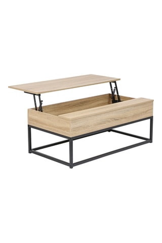 Table basse relevable Manufacture - Plateau en bois - 99 x 55 x 41 cm