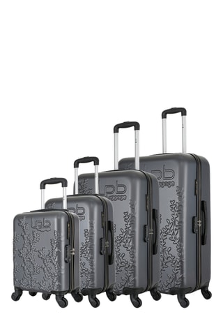 Set de 4 valises Nais - 46/55/65/75 cm - Gris foncé