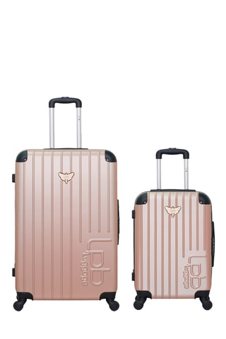 Valise cabine et valise grand volume Marianne - 55/75 cm - Doré rose