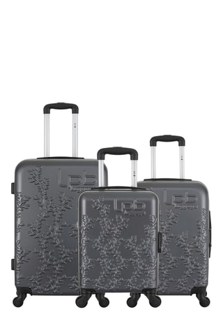 Set de 3 valises Nais - 46/55/65 cm - Gris foncé