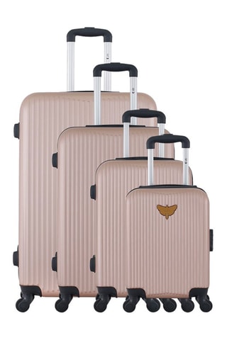 Set de 4 valises Agata - Doré rose - 46/55/65/75 cm - Doré rose
