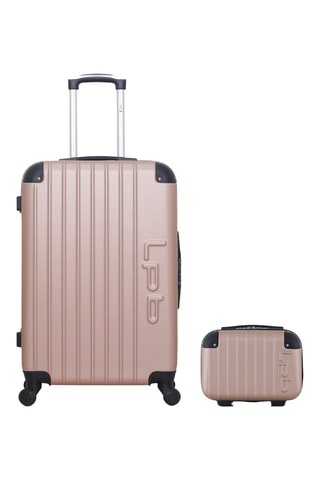 Valise semaine et vanity Hambourg (M/K) - 65/23 cm - Doré rose