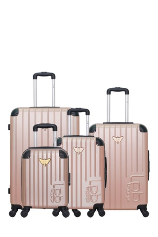 Set de 4 valises Marianne - 46/55/65/75 cm - Doré rose