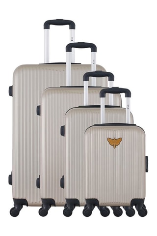 Set de 4 valises Agata - Beige - 46/55/65/75 cm - Beige
