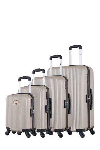 Set de 4 valises Agata - Beige - 46/55/65/75 cm - Beige
