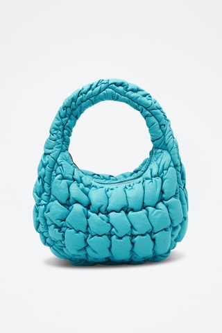 Mala em couro de carneiro - Turquesa