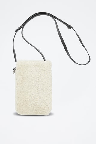 Mala a tiracolo em lã - Cru