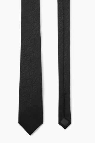 Gravata em seda - Preto