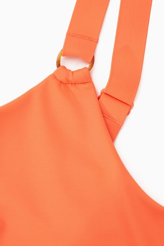 Fato de banho assimétrico - Laranja e coral