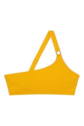 Parte de cima de biquíni assimétrica - Amarelo