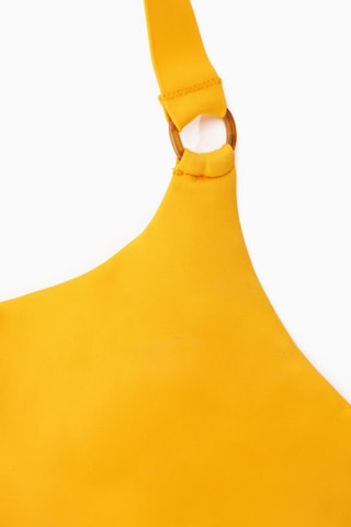 Parte de cima de biquíni assimétrica - Amarelo