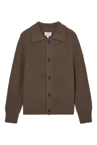 Casaco em lã e alpaca - Castanho