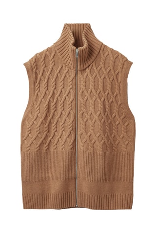 Colete em lã - Castanho